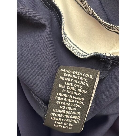 R&M Women Navy Inverted Pleat 3/4 Length Sleeve Sheath Dress Size 18 - Picture 9 of 9